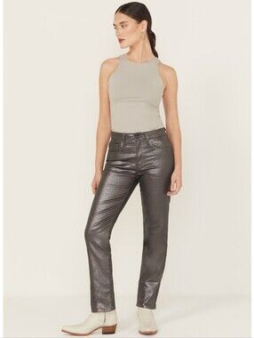 Levis 724 High Rise Shine Til Dawn Black Jeans - Classic Five-Pocket Style
